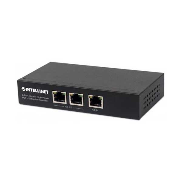 Intellinet 561266 2-Port Gigabit High-Power PoE+ Extender Repeater