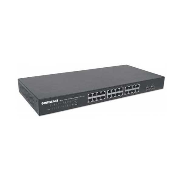 Intellinet 561044 24-Port Gigabit Ethernet Switch with 2 SFP Ports - Image 2