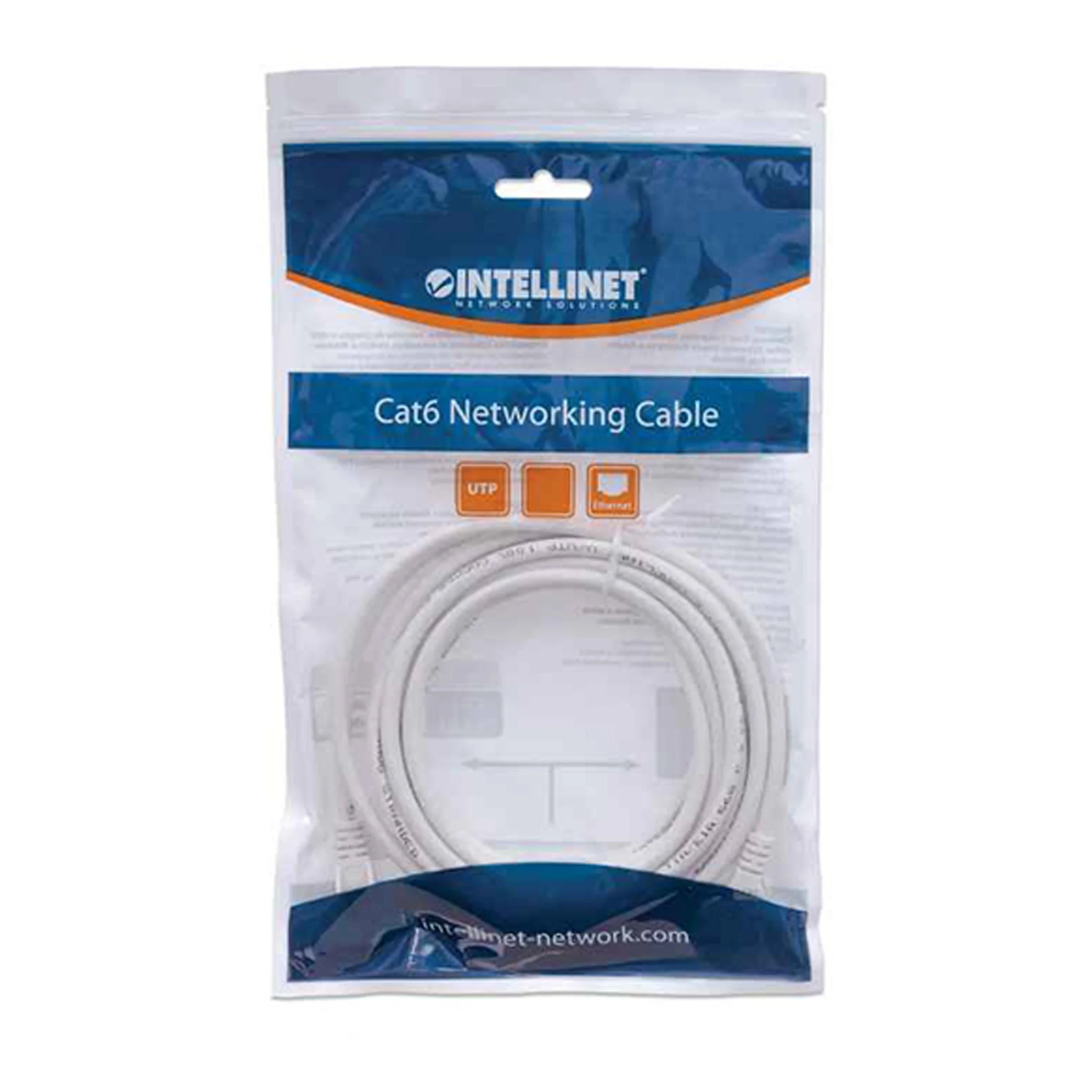 Intellinet 347372 Cat6 UTP Network Patch Cable, White, 6 Inch - Image 3