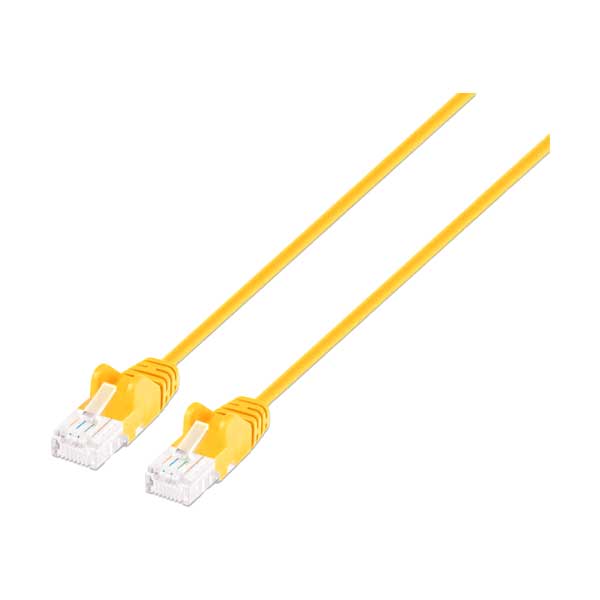 Intellinet 3ft Cat6 U/UTP Slim Network Patch Cable | Yellow | 743464