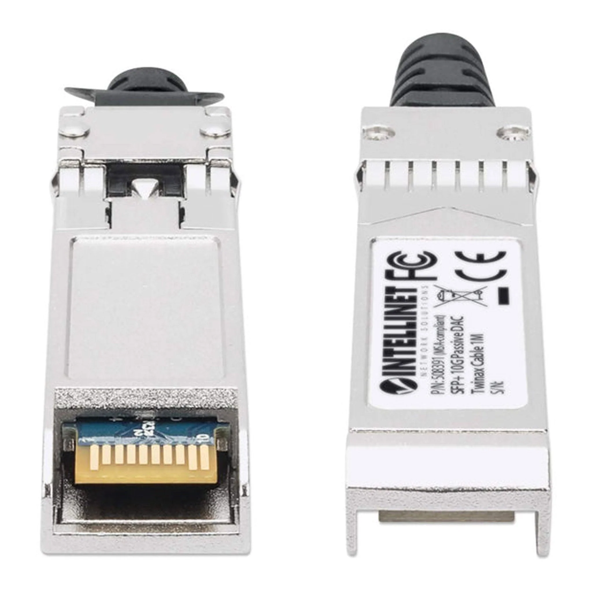 Intellinet 508391 3ft SFP+ 10G Passive DAC Twinax Cable - Black - Image 3