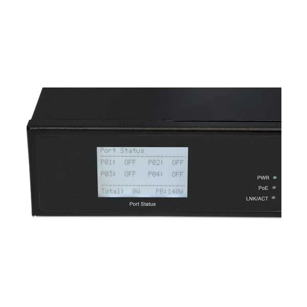 Intellinet 561310 8-Port Gigabit Ethernet Switch with 4 Ultra PoE Ports and LCD Screen - Image 5