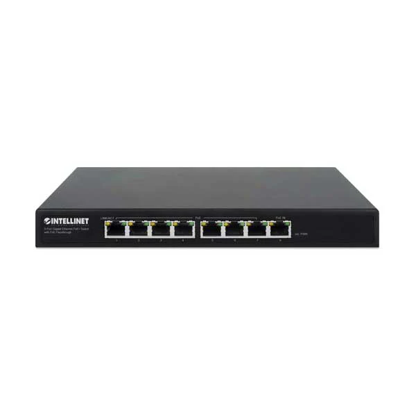 Intellinet 561679 8-Port Gigabit Ethernet PoE+ Switch with PoE Passthrough