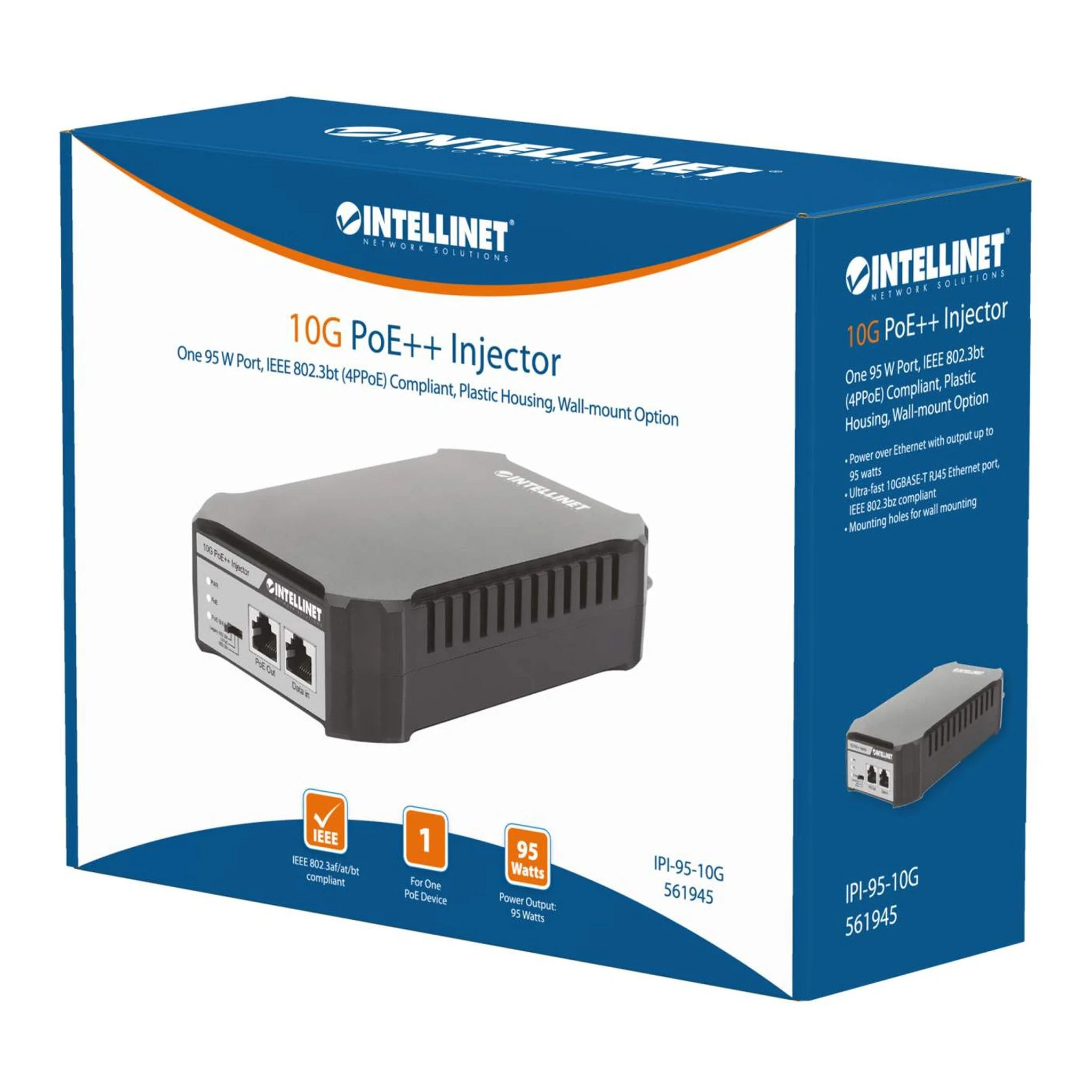 Intellinet 561945 10G PoE++ Injector - 95W - Image 6