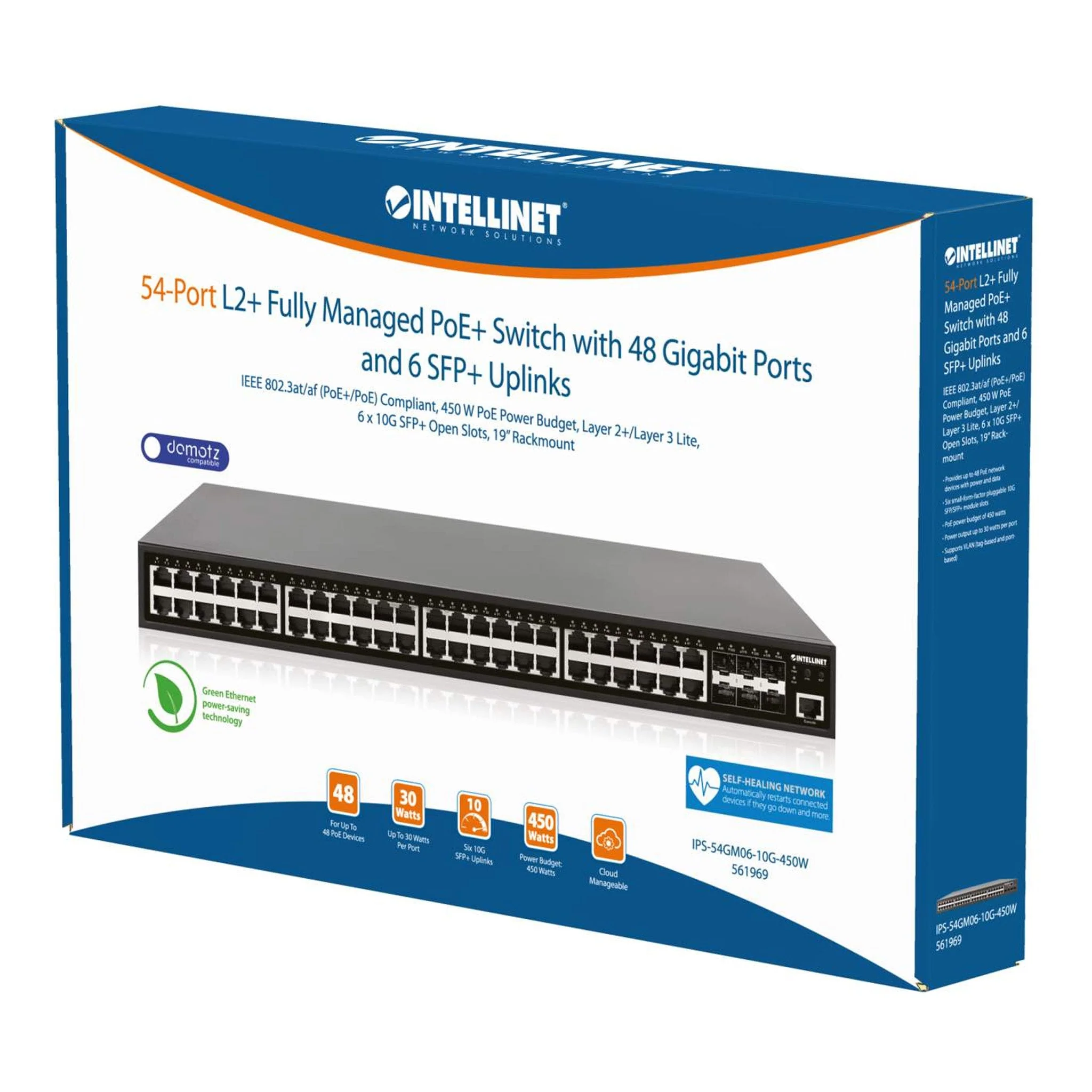 Intellinet 561969 54-Port L2+ Fully Managed PoE+ Gigabit Switch with 6 SFP+ Uplinks - Image 2