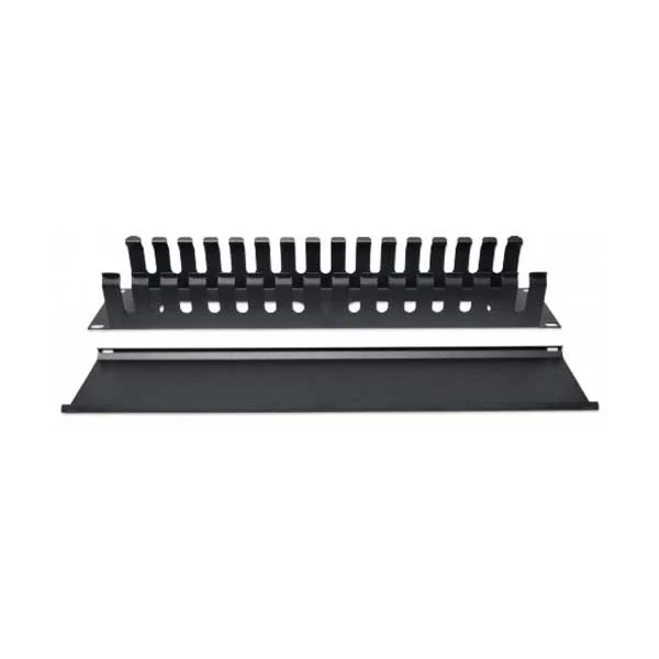 Intellinet 716062 19" 2U Black Rackmount Cable Management Panel with Cover - Image 4