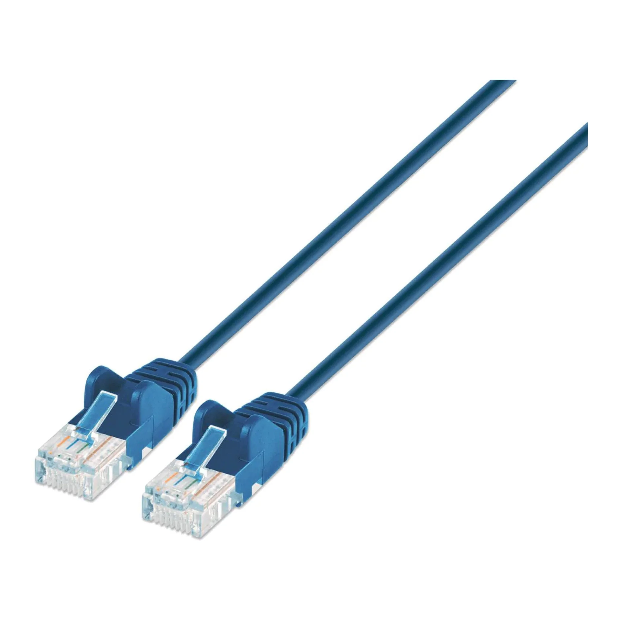 Intellinet 742177 Cat6 UTP Slim Network Patch Cable, Blue, 10FT