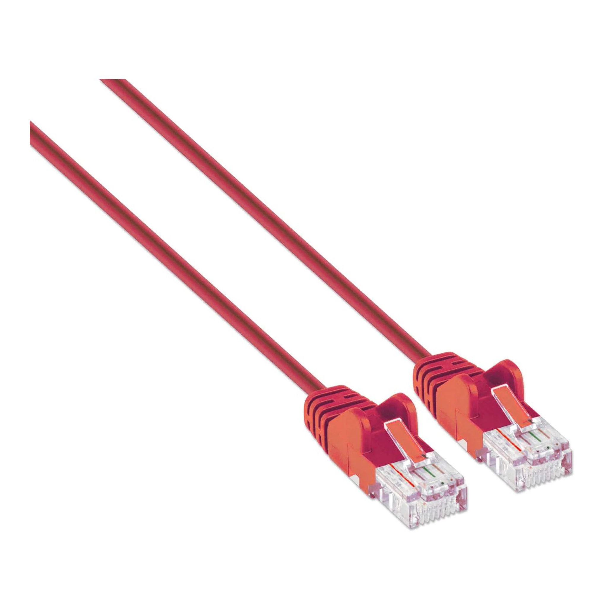 Intellinet 744157 1.5ft CAT6 U/UTP Slim RJ45 Network Patch Cable - Red - Image 2