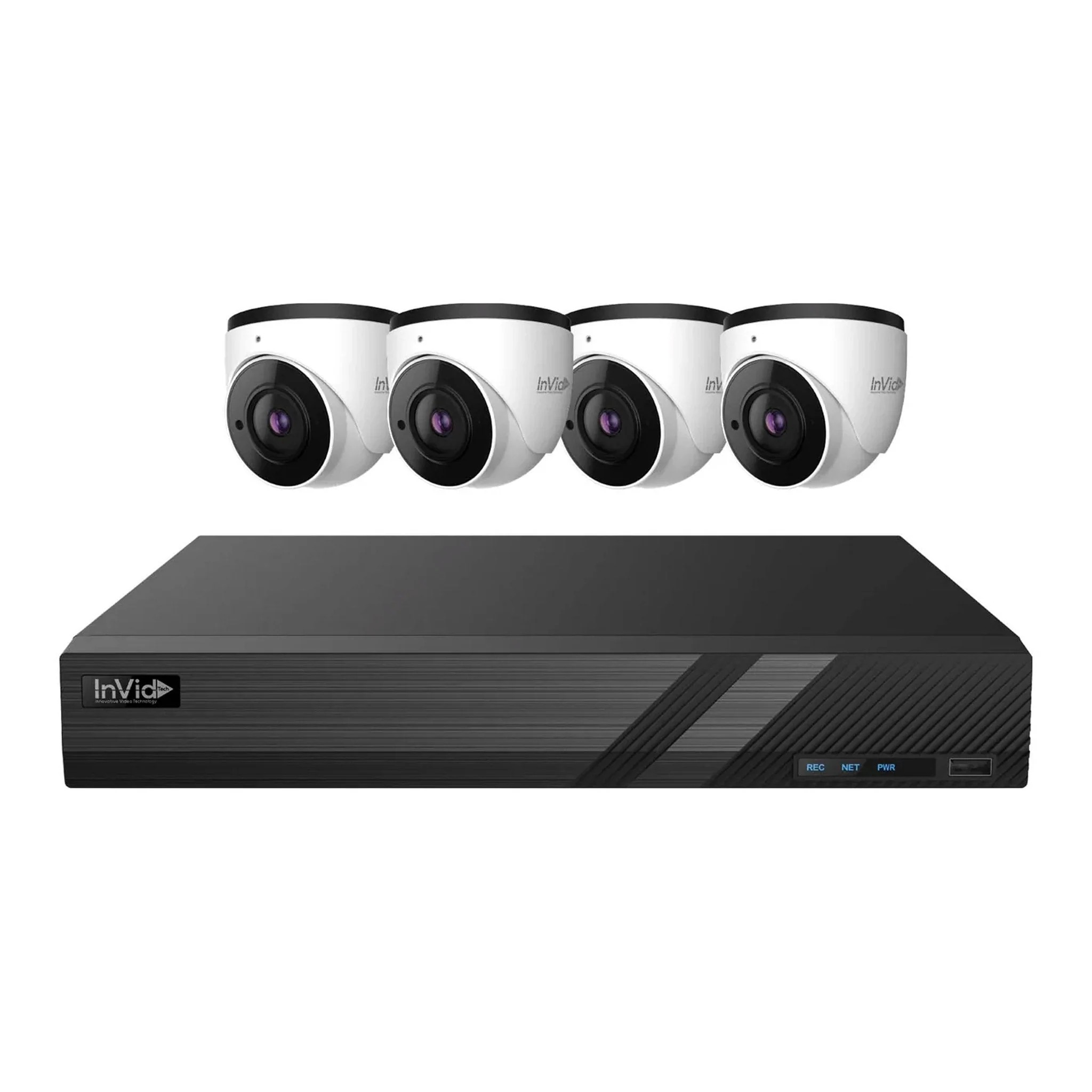 InVid Tech PRTKIT-5MP8CHTX4-2T 2TB 8-Channel NVR Kit with 4x 5MP Turret Cameras