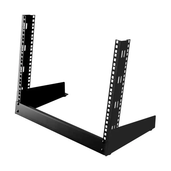 IOGEAR 8U 19" Open Frame Desktop Server Rack | 110 Lb Capacity | TAA Compliant | (GRDH8U)
