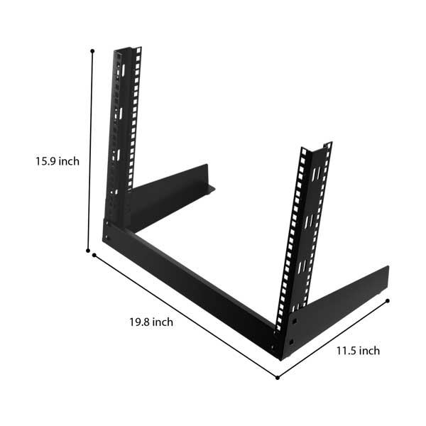 IOGEAR 8U 19" Open Frame Desktop Server Rack | 110 Lb Capacity | TAA Compliant | (GRDH8U) - Image 2