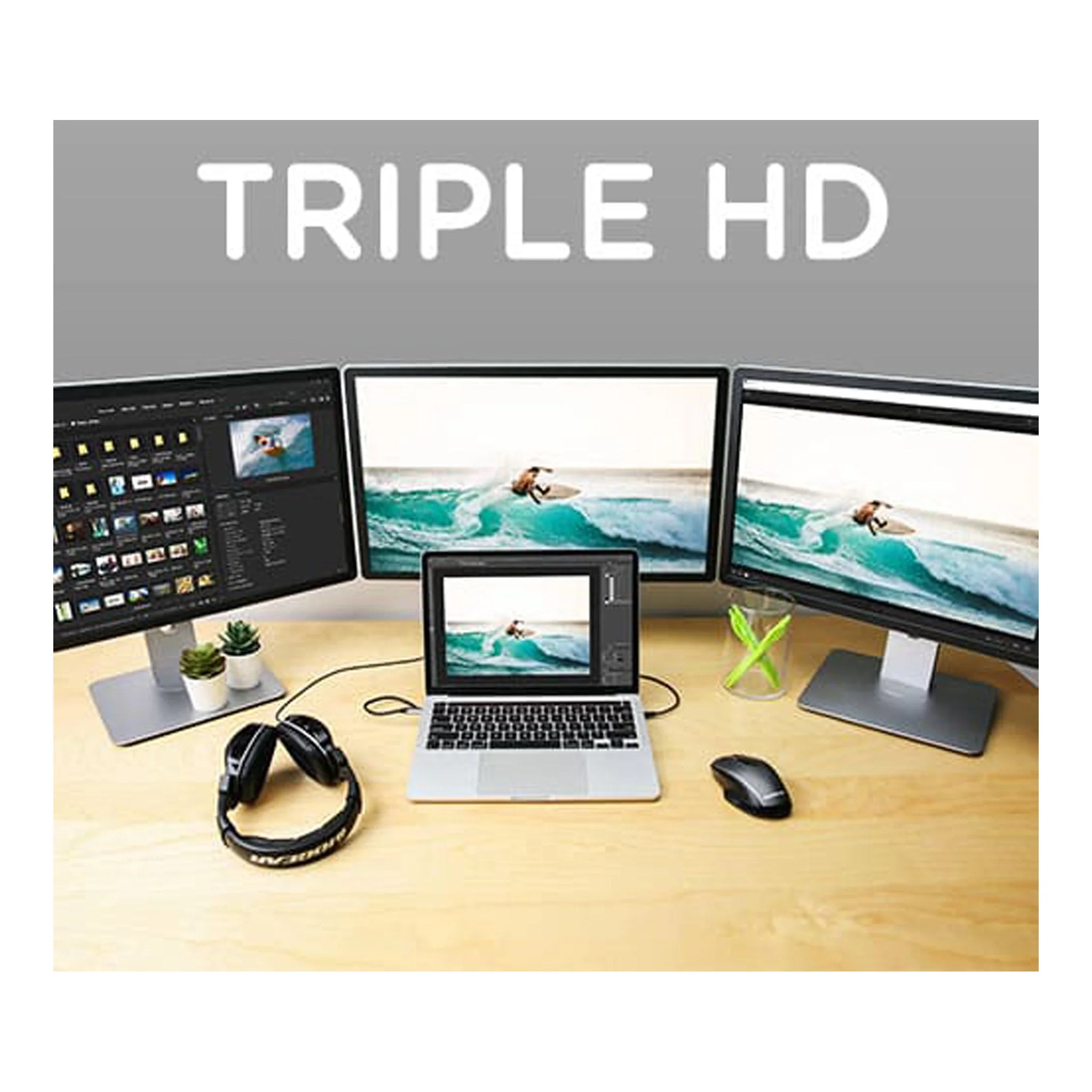 IOGEAR GUD3C4K3 Dock Pro USB-C Triple HD Dock with PD 3.0 - Image 5