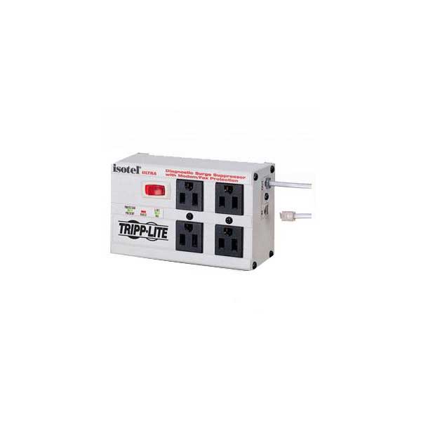 Tripp Lite Isobar 4-Outlet Surge Protector, 6 ft. Cord with Right-Angle Plug, 3300 Joules