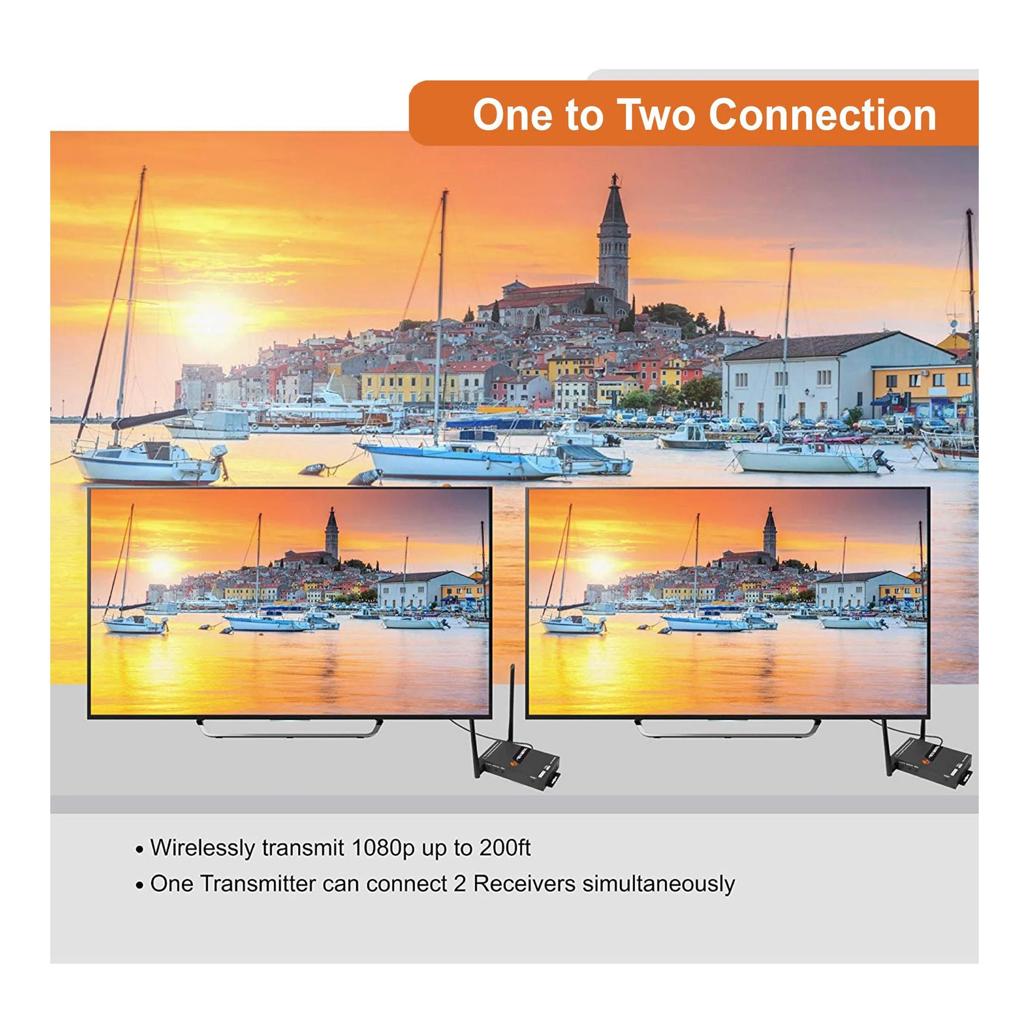 J-Tech Digital JTECH-WEX200V3 1X2 1080p Wireless HDMI Extender Kit - Image 5
