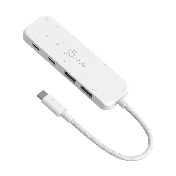 j5create Eco-Friendly USB-C to 4-Port Hub (2x USB-C, 2x USB-A) | 10Gbps Gen 2 | JCH342EW - Image 2