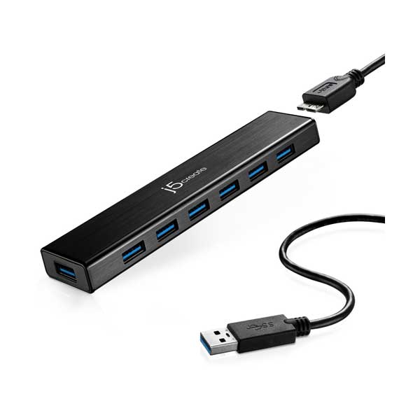 j5create JUH377 7-Port Passive/Powered USB 3.0 Hub