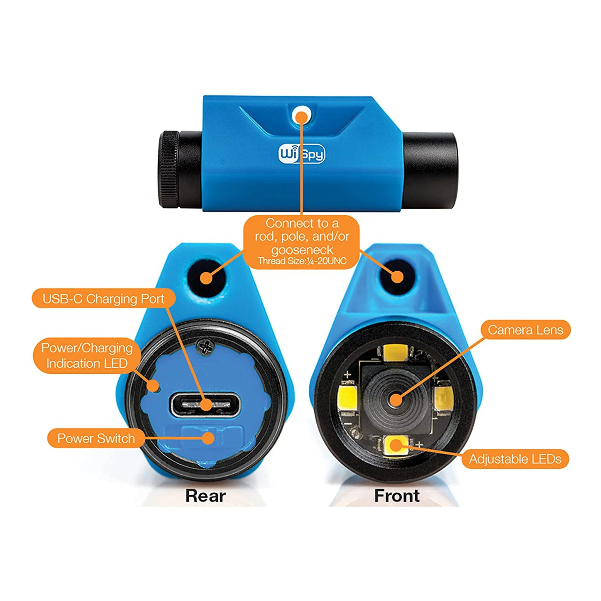Jonard Tools CF-200 WiSpy Multipurpose Wireless Inspection Camera & Cable Pulling Tool - Image 3
