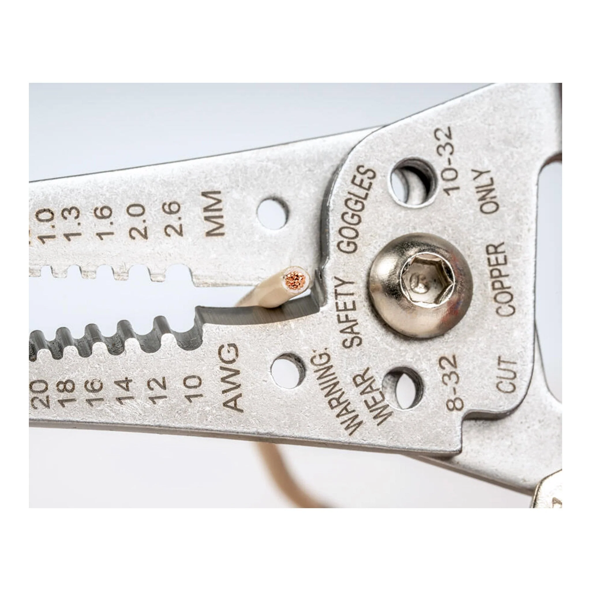 Jonard Tools WSS-1020 10~20AWG Stainless Steel Curved Wire Stripper - Image 4