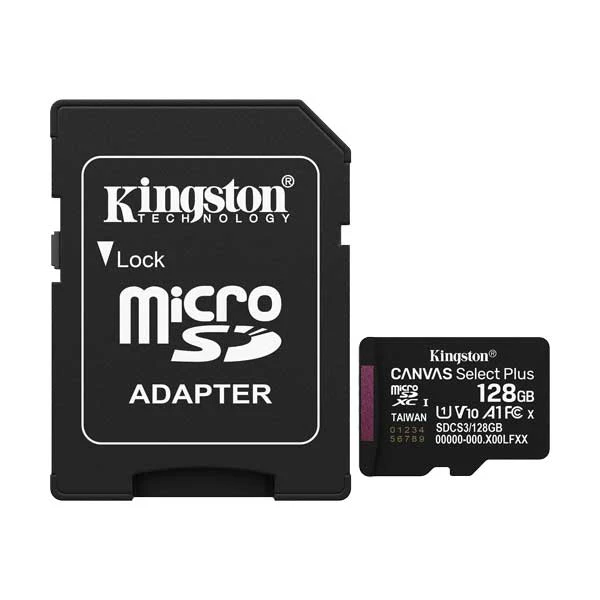 Kingston 128GB Canvas Select Plus microSDXC Card | 150MB/s | A1 | Class 10 UHS-I | SDCS3/128GB