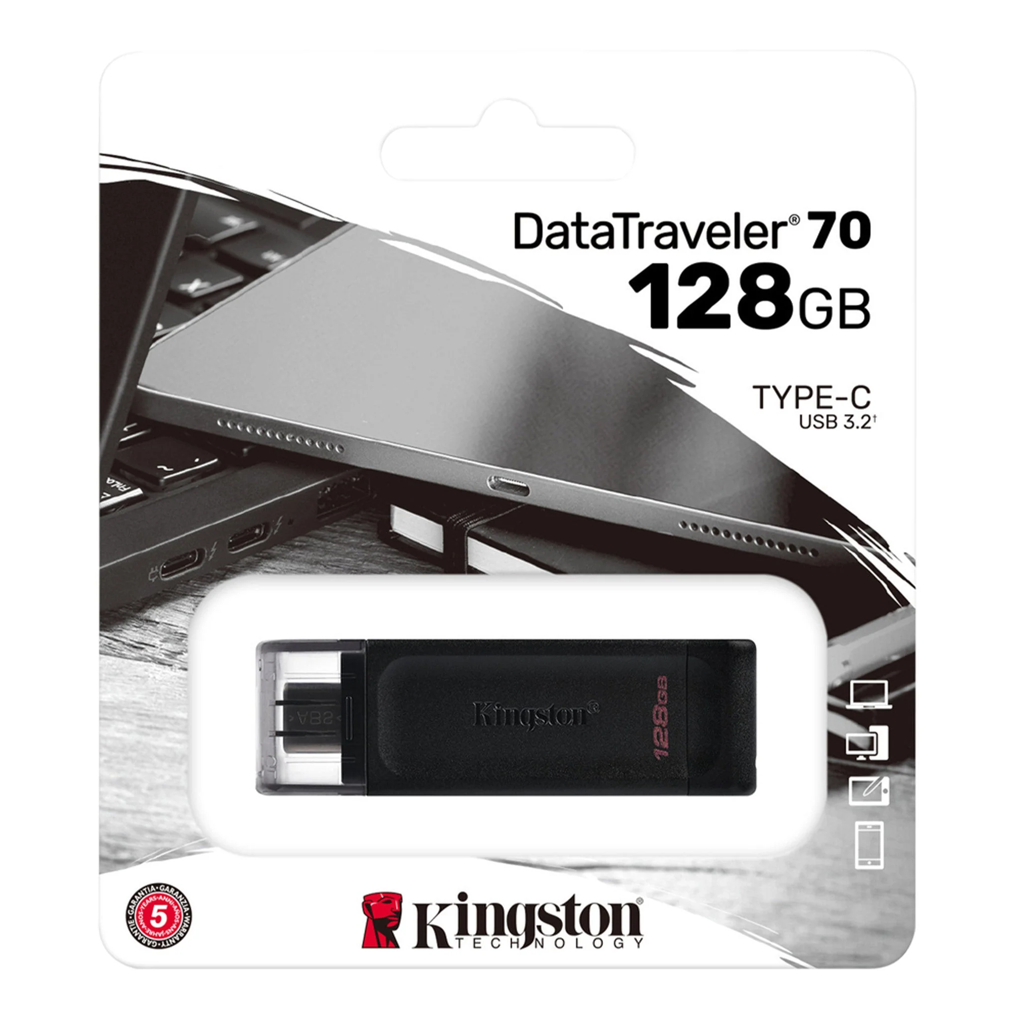 Kingston DT70/128GB USB-C DataTraveler 70 Flash Drive - 128GB - Image 3