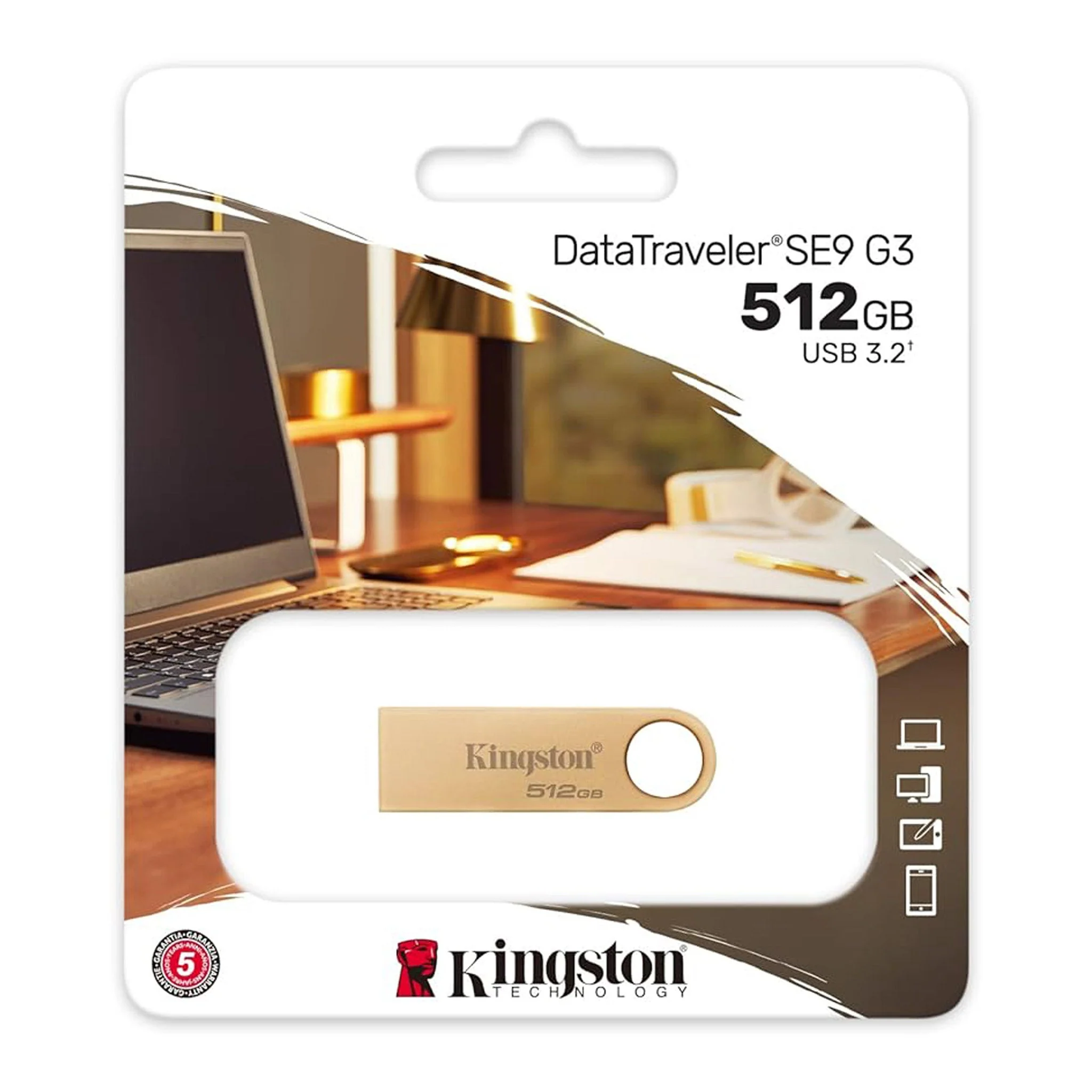 Kingston DTSE9G3/512GB DataTraveler SE9 G3 512GB USB 3.2 Type A Flash Drive - Image 3