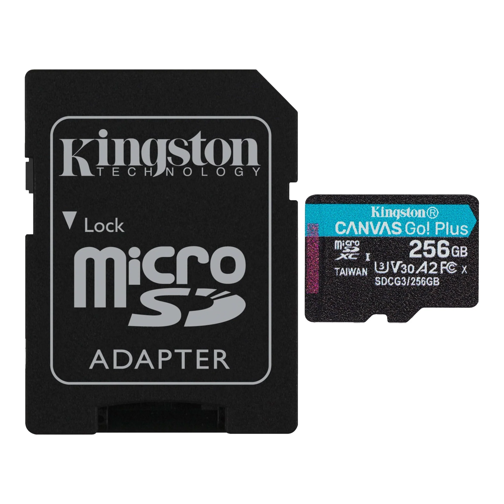 Kingston SDCG3/256GB 256GB Class 10/UHS-I (U3) Canvas Go Plus microSDXC Card with Adapter - Image 3