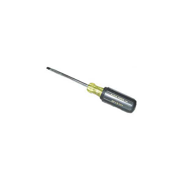 Klein 1/4" Cabinet-Tip Screwdriver 6" Heavy-Duty Round-Shank