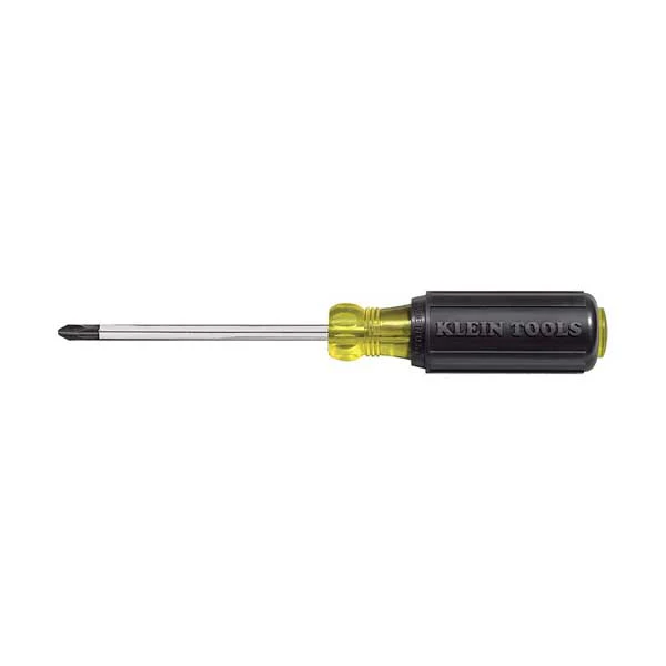 Klein No.2 Profilated Phillips-Tip Screwdriver, 4" Round-Shank