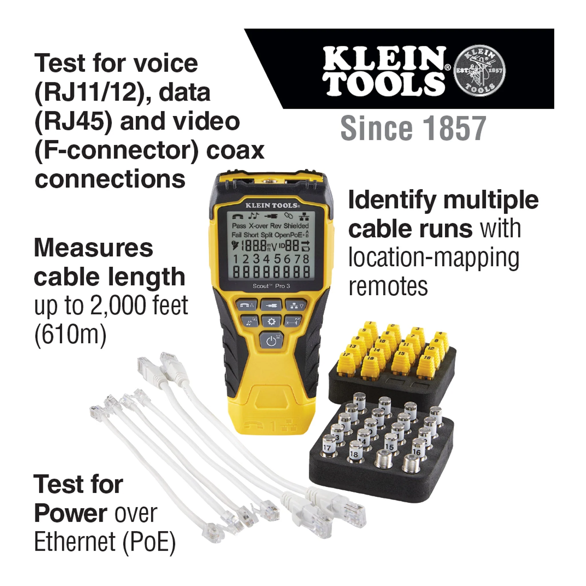 Klein Tools VDV501-852 Scout Pro 3 Tester with Locator Remote Kit - Image 3