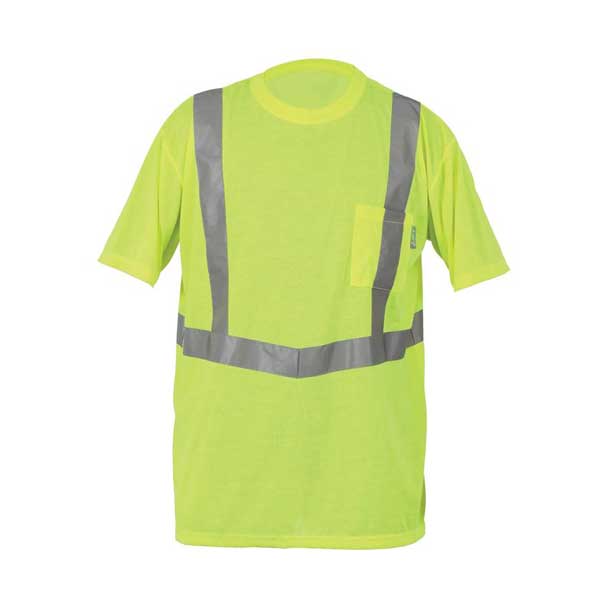 LIFT Safety AVE-10L1L Viz-Pro X-Large Yellow Pocket T-Shirt