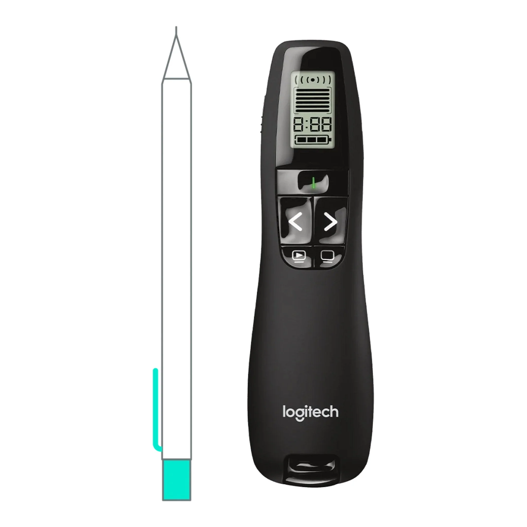 Logitech 910-001350 R800 Laser Presentation Remote with LCD Display - Image 4