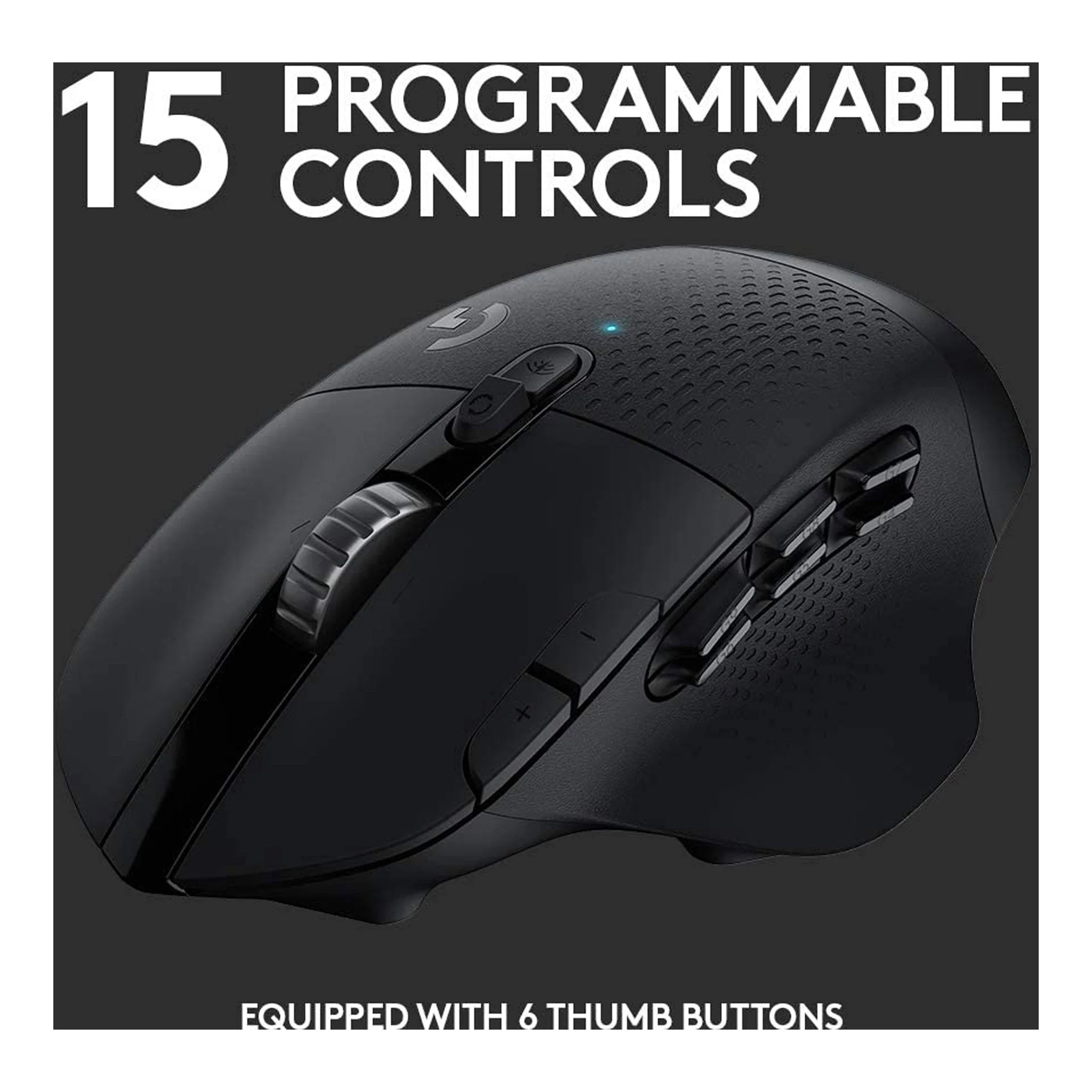 Logitech 910-005622 G604 LIGHTSPEED Wireless Gaming Mouse with 15 Programmable Controls - Image 2