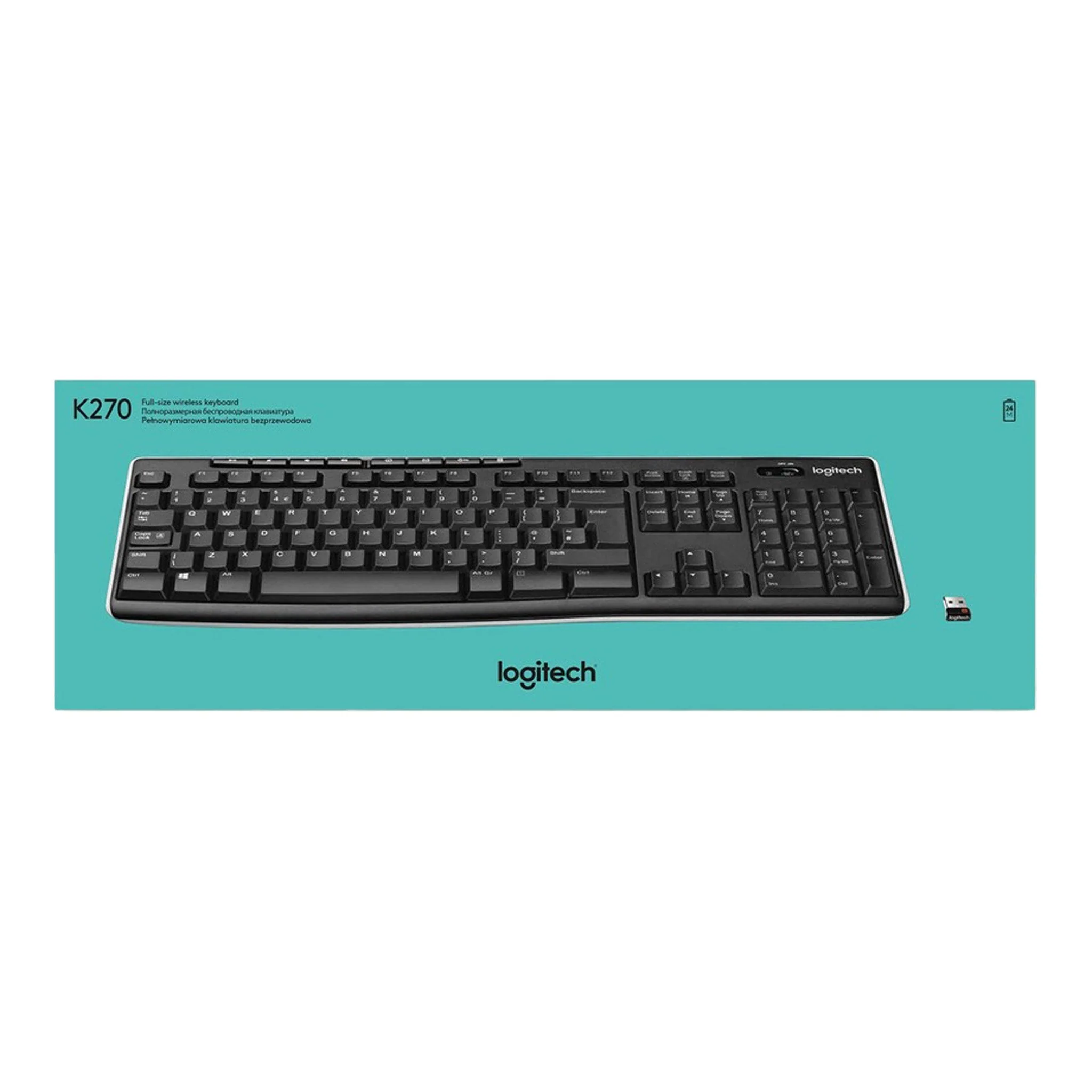 Logitech 920-003051 K270 Wireless Keyboard - Black - Image 5