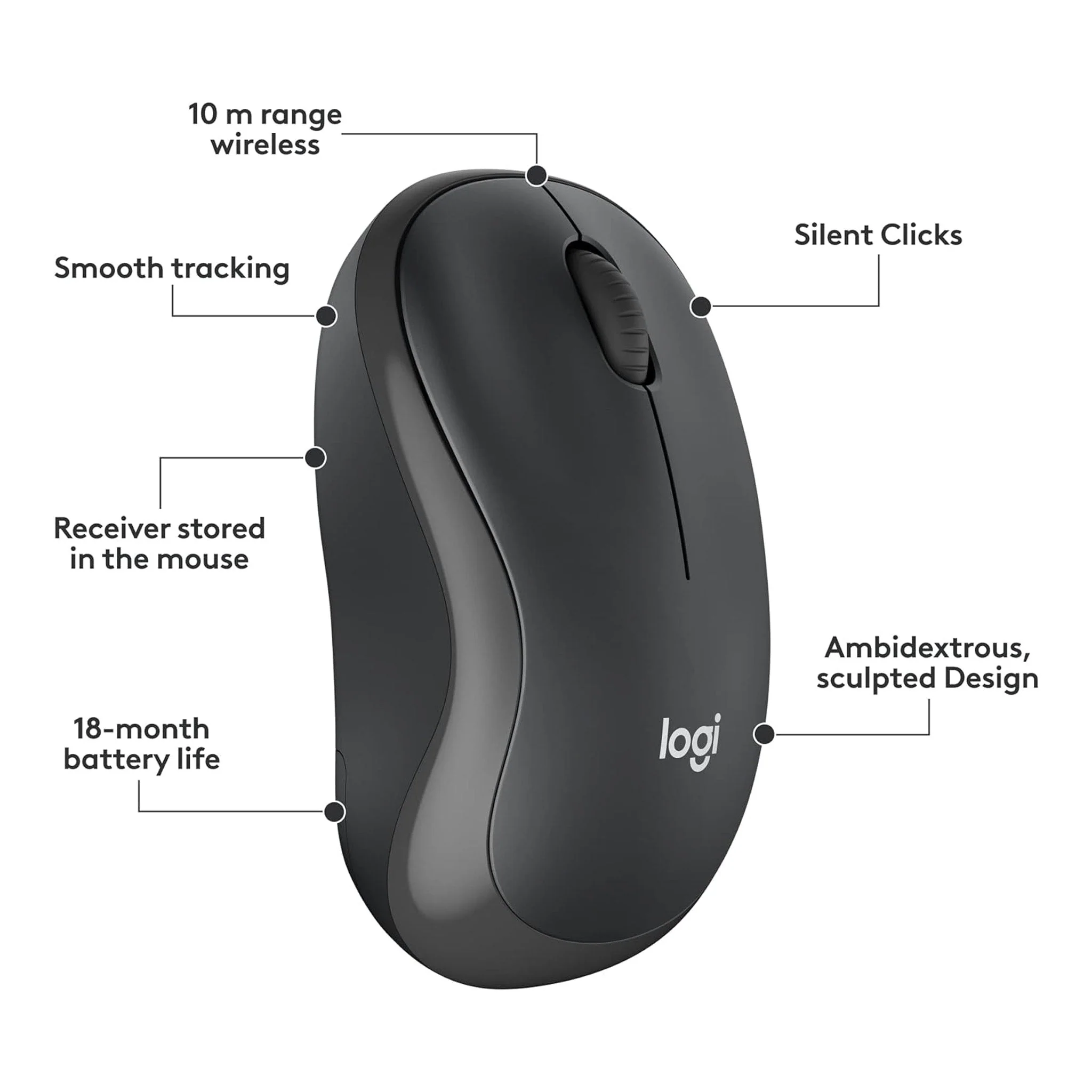 Logitech 920-009782 MK295 Silent Wireless Keyboard & Mouse Combo - Black - Image 4