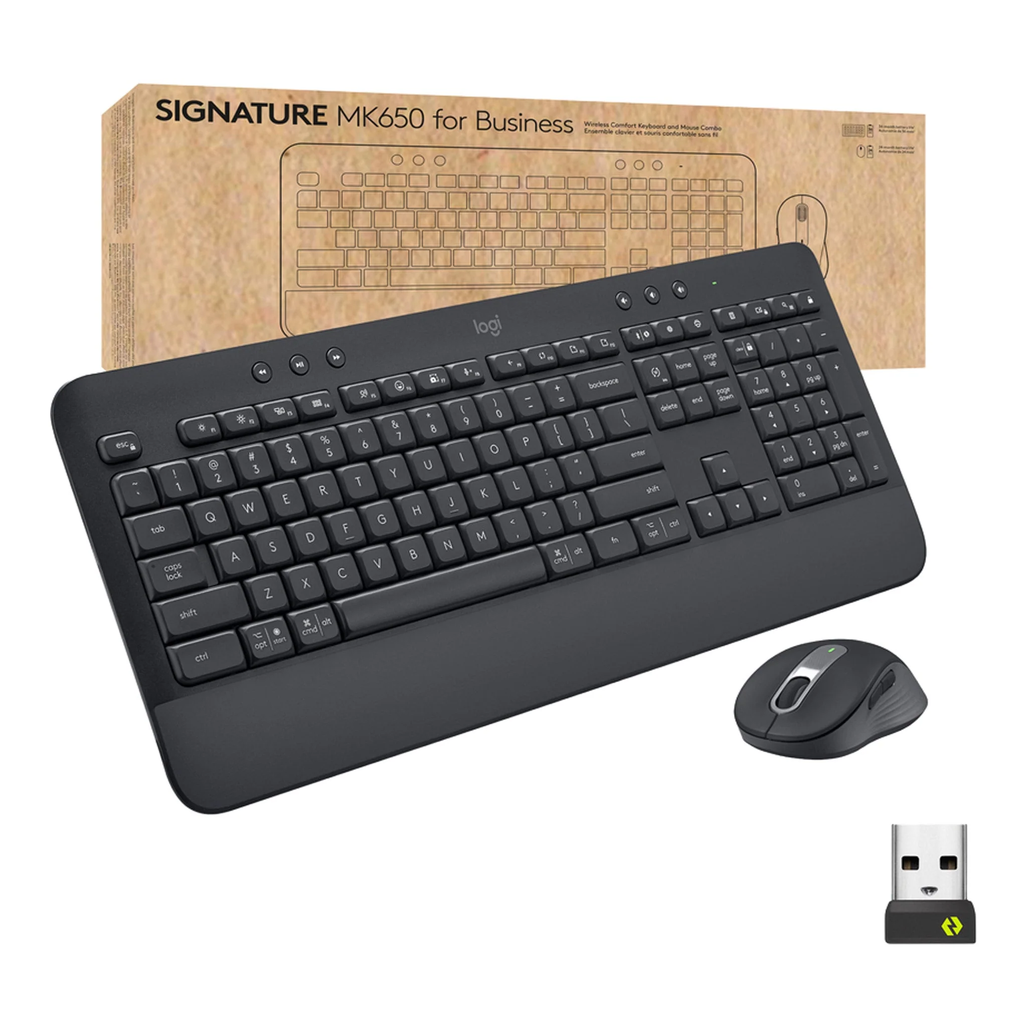 Logitech 920-010909 Signature MK650 Wireless Mouse and Keyboard Combo for Business - Graphite