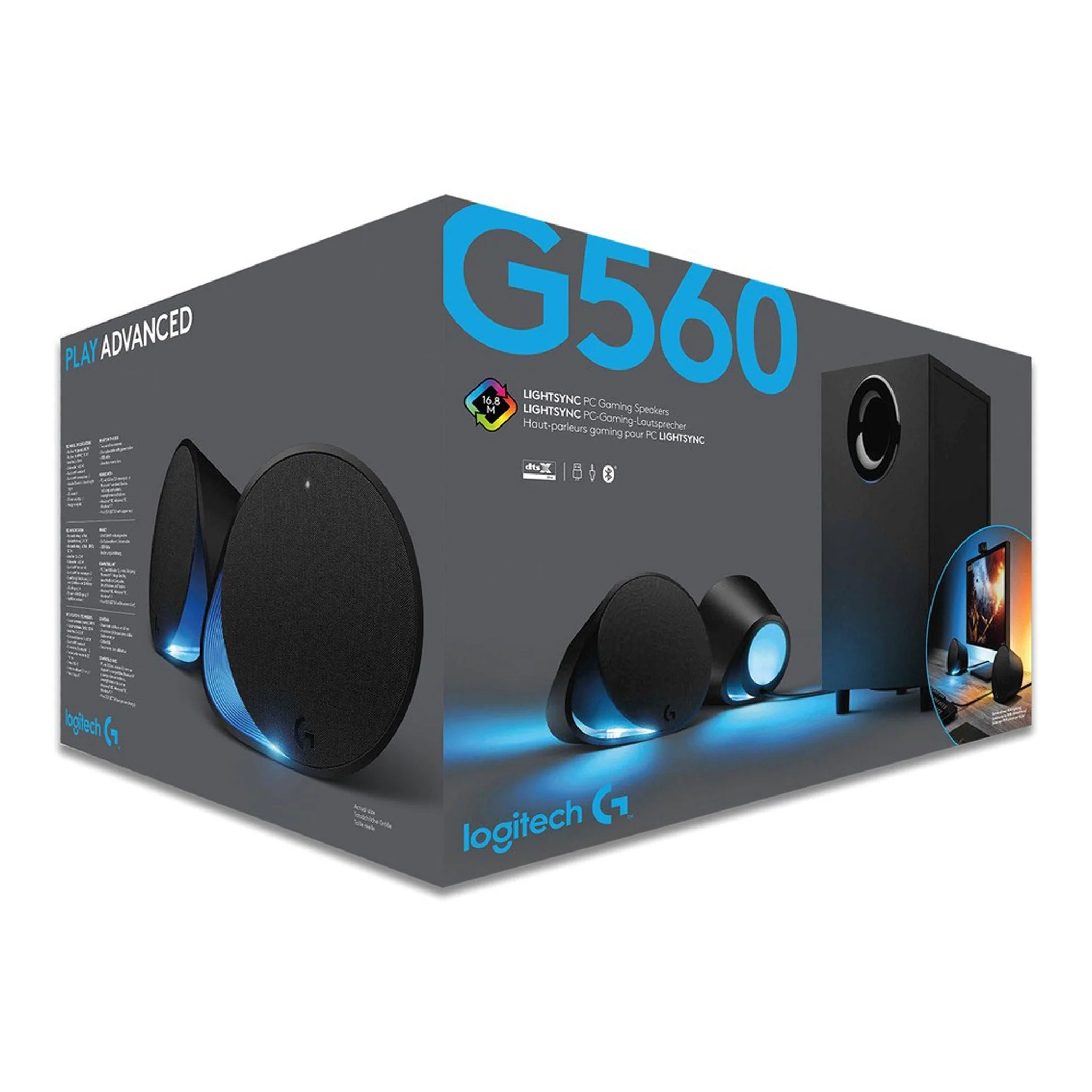 Logitech 980-001300 LIGHTSYNC G560 2.1 Bluetooth Gaming Speaker System - 240W RMS - Black - Image 5