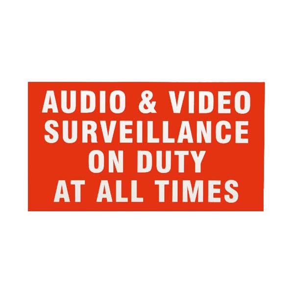 LTS LTSTICKER 11" x 6" Security Surveillance Warning Sticker