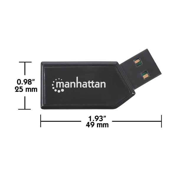 Manhattan 101677 24-in-1 Mini Hi-Speed USB 2 Multi-Card Reader and Writer - Image 3