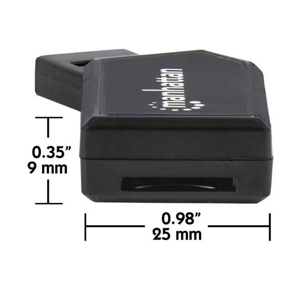 Manhattan 101677 24-in-1 Mini Hi-Speed USB 2 Multi-Card Reader and Writer - Image 4