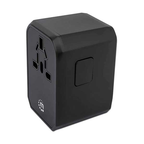 Manhattan 102476 USB-C Power Delivery Wall Charger and Travel Adapter with Three USB-A Ports