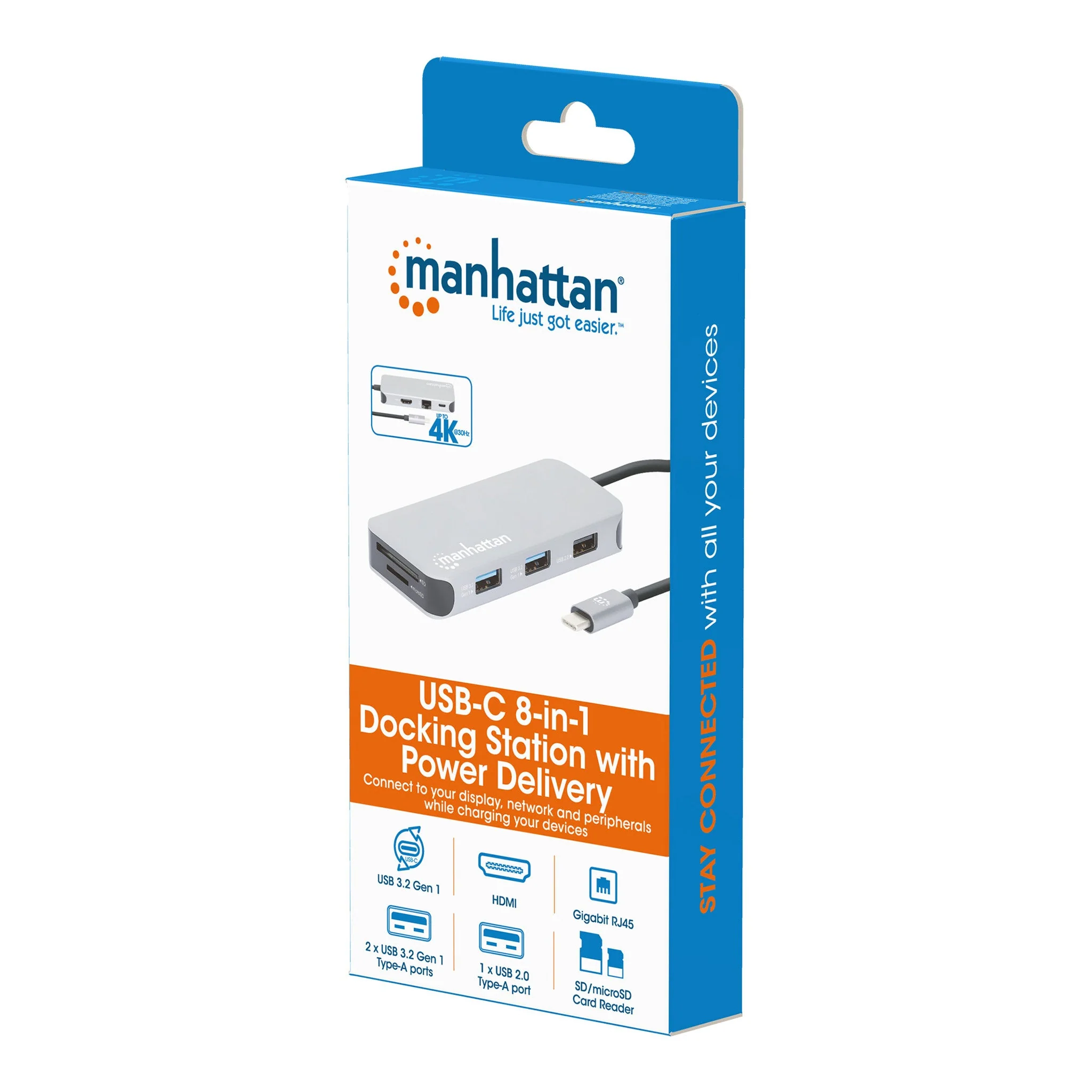Manhattan 130615 8-in-1 USB-C Docking Station with Power Delivery - Image 9