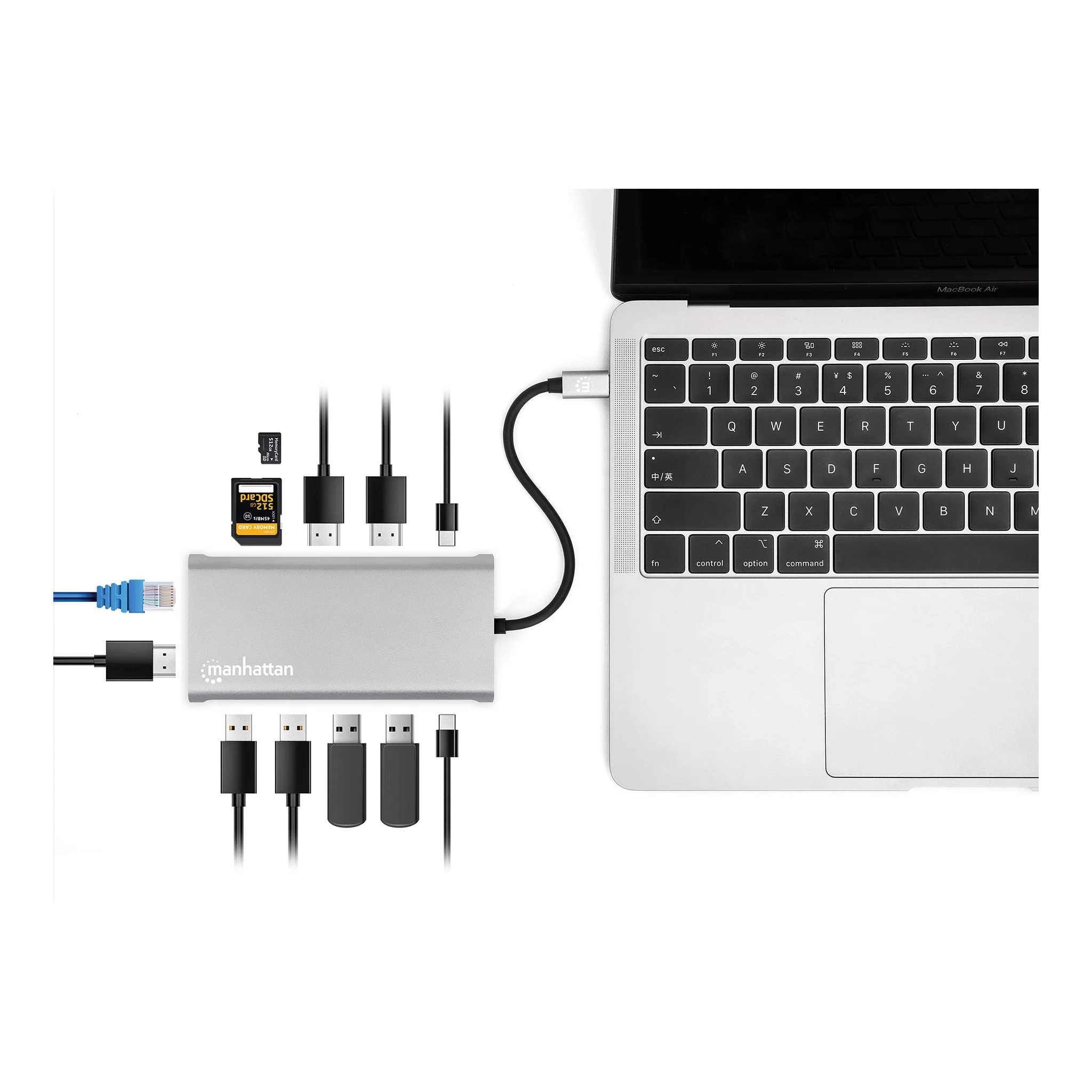 Manhattan 130660 USB-C PD 12-in-1 Triple-HDMI Monitor Docking Station with MST - Image 10