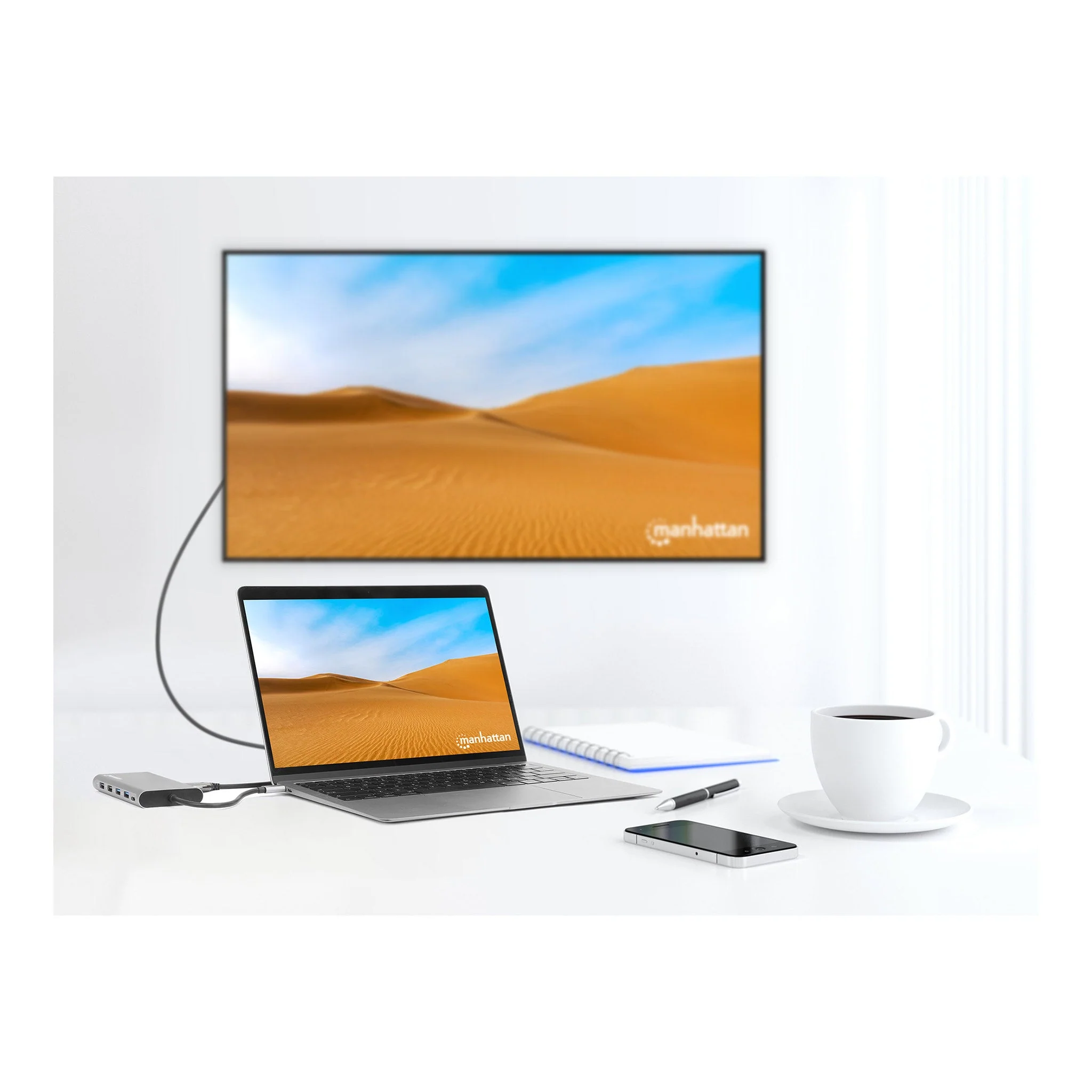Manhattan 130660 USB-C PD 12-in-1 Triple-HDMI Monitor Docking Station with MST - Image 11