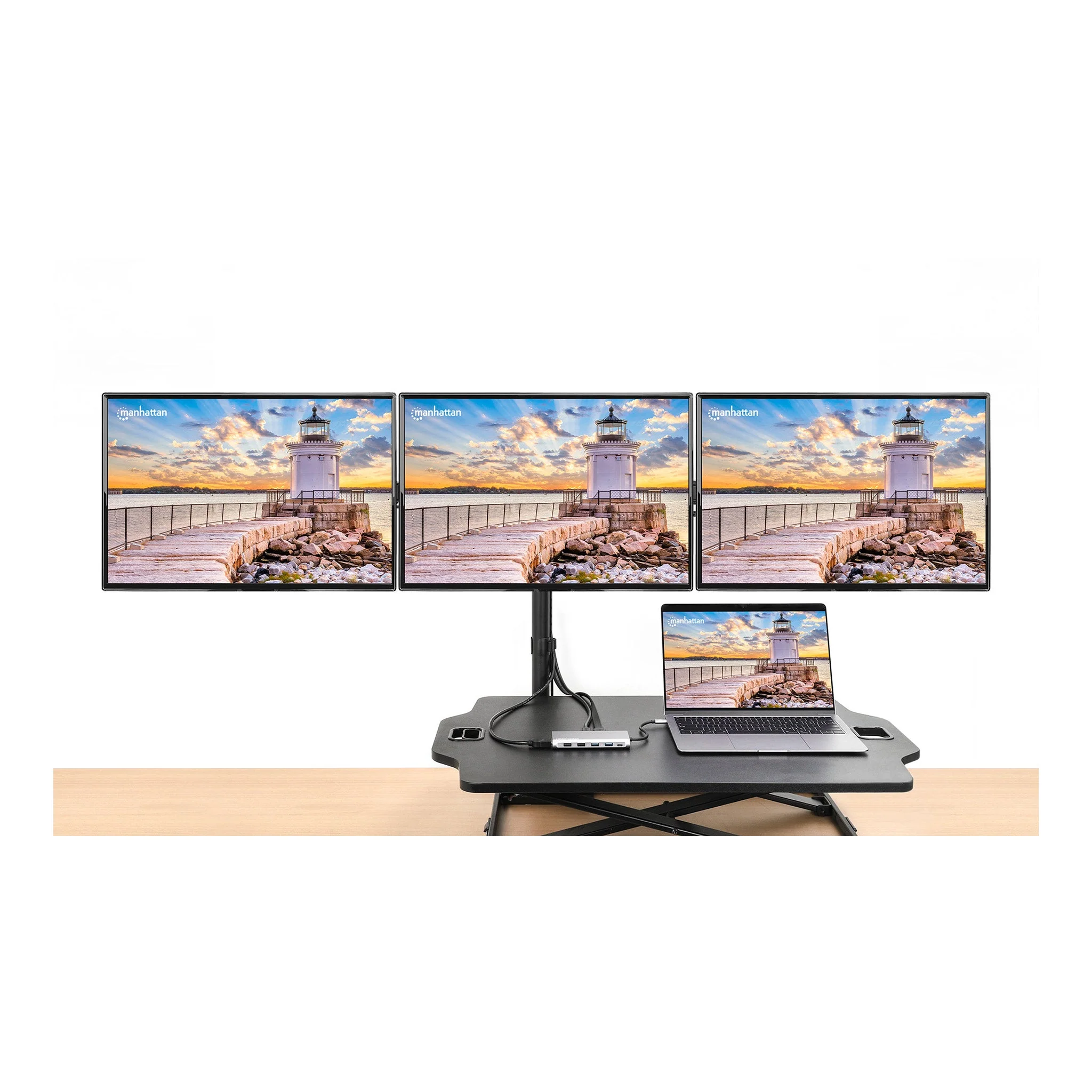 Manhattan 130660 USB-C PD 12-in-1 Triple-HDMI Monitor Docking Station with MST - Image 12