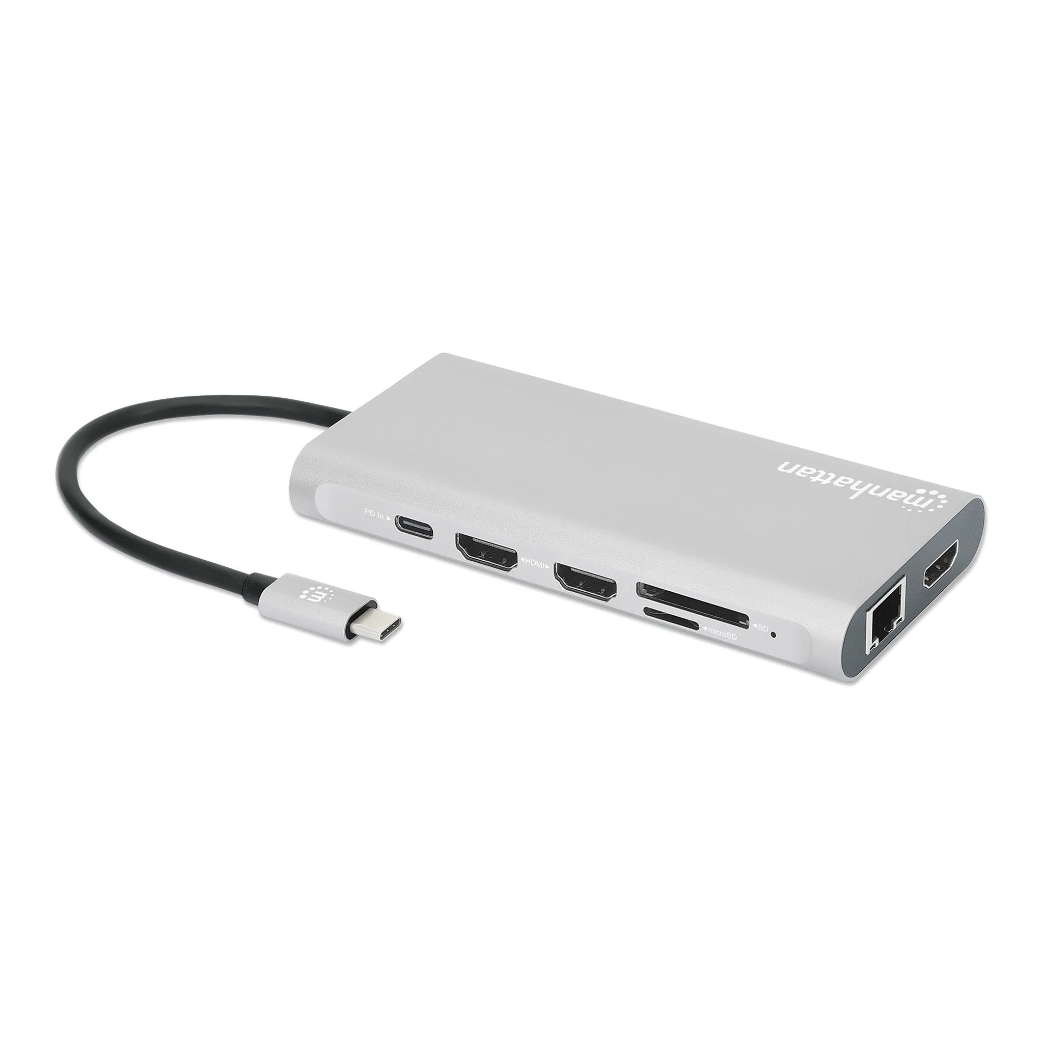 Manhattan 130660 USB-C PD 12-in-1 Triple-HDMI Monitor Docking Station with MST - Image 2