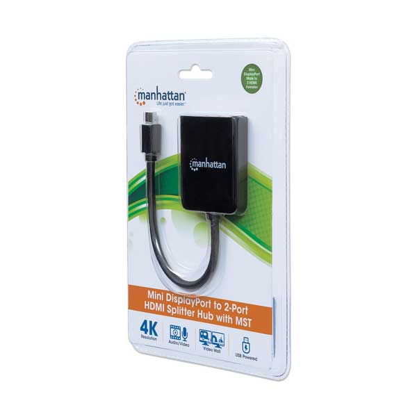 Manhattan 152723 Mini DisplayPort to Dual HDMI - MST Hub - Image 2
