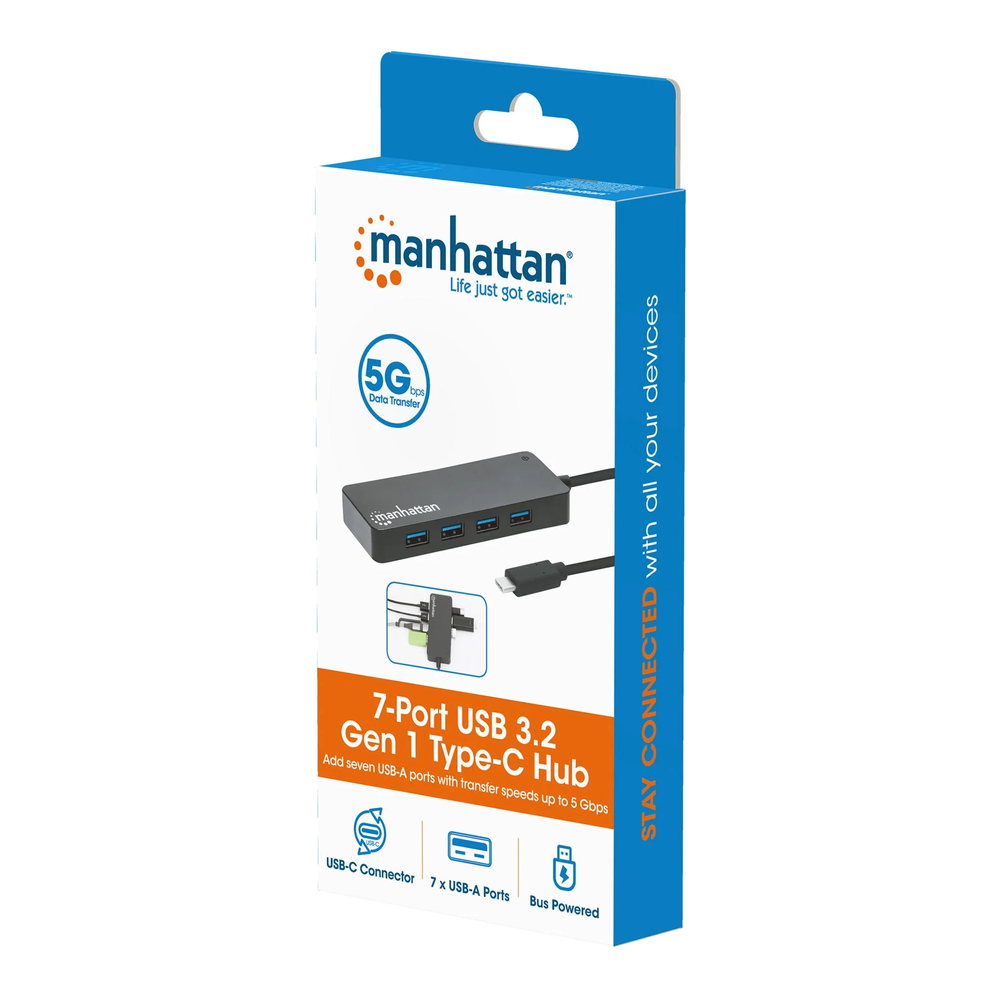 Manhattan 168410 7-Port USB 3.0 Type-C Hub - Image 5
