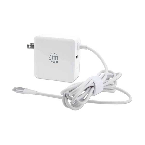 Manhattan 180245 60W USB-C Power Delivery Wall Charger with Built-in USB-A Charging Port - Image 3