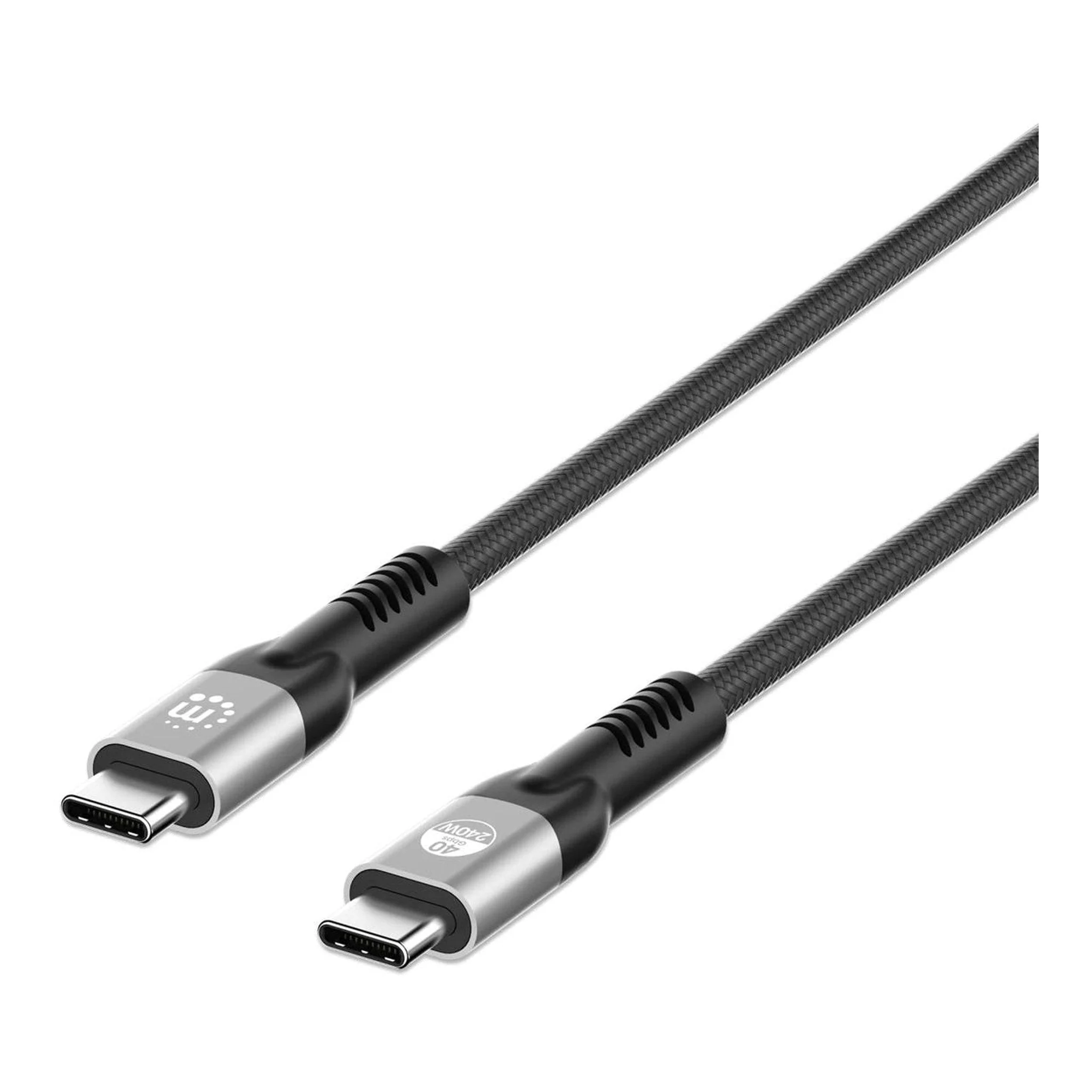 Manhattan 356374 USB4 / Thunderbolt 4 Type-C 40 Gbps 8K Video and 240 W EPR Charging Cable / PD 3.1