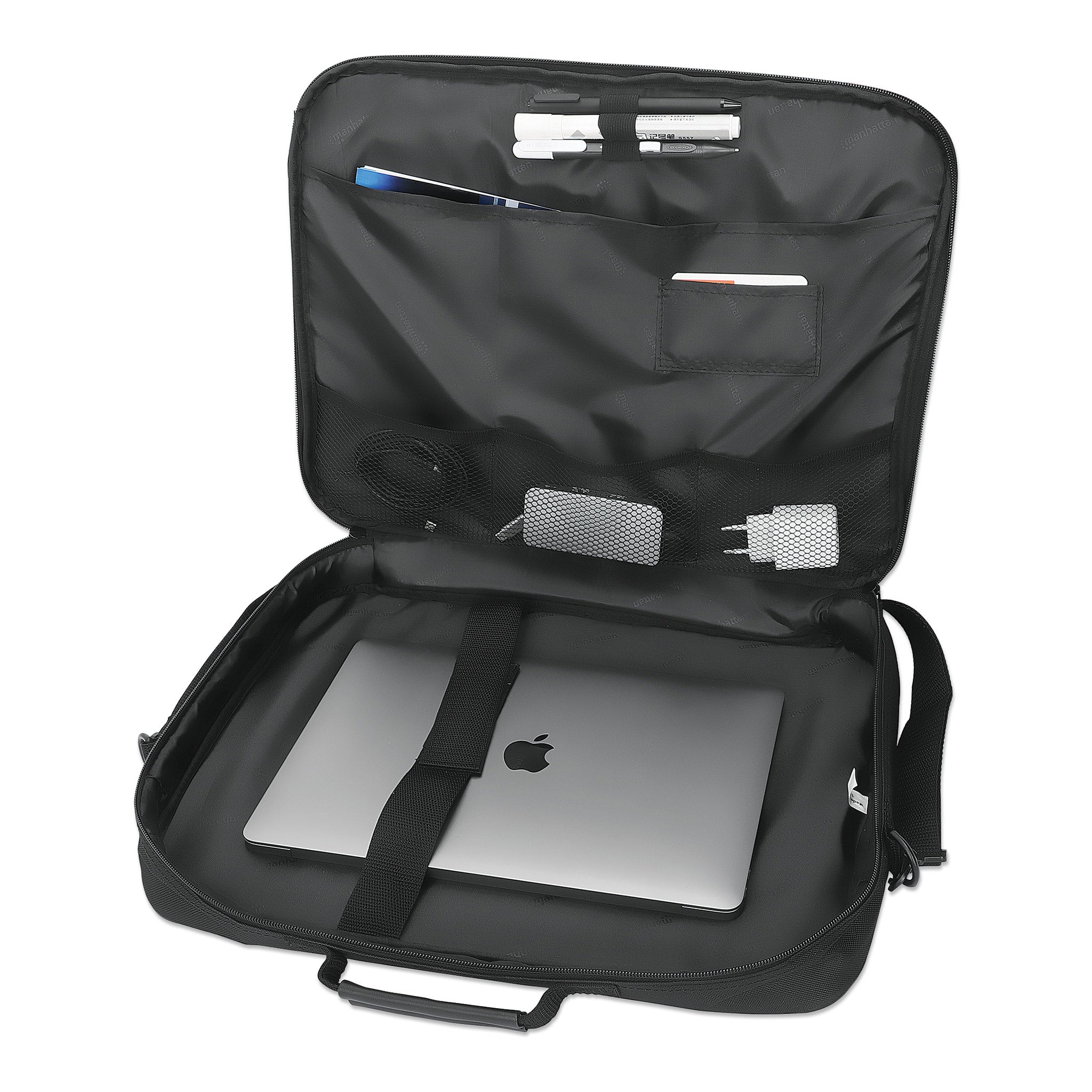 Manhattan 439992 17.3" Cambridge Clamshell Notebook Bag with Shoulder Strap - Image 8